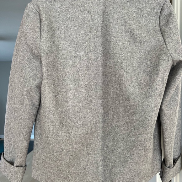 COS Grey Wool Plunging Neck Sweater Jacket - Picture 4 of 7
